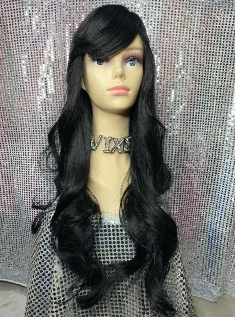 Super Long Natural Wavy Wig w/ Fringe