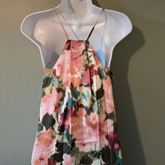 Tahari Watercolor Floral Multi Maxi Dress NWOT Size XS