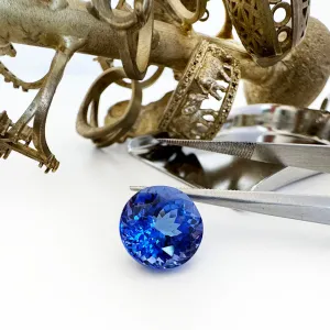 Tanzanite - violet/BLUE Round Cut - 6.51ct