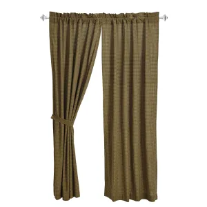 Tea Cabin Green Plaid Panel Curtains 84"L - ONLY 1 AT THIS PRICE