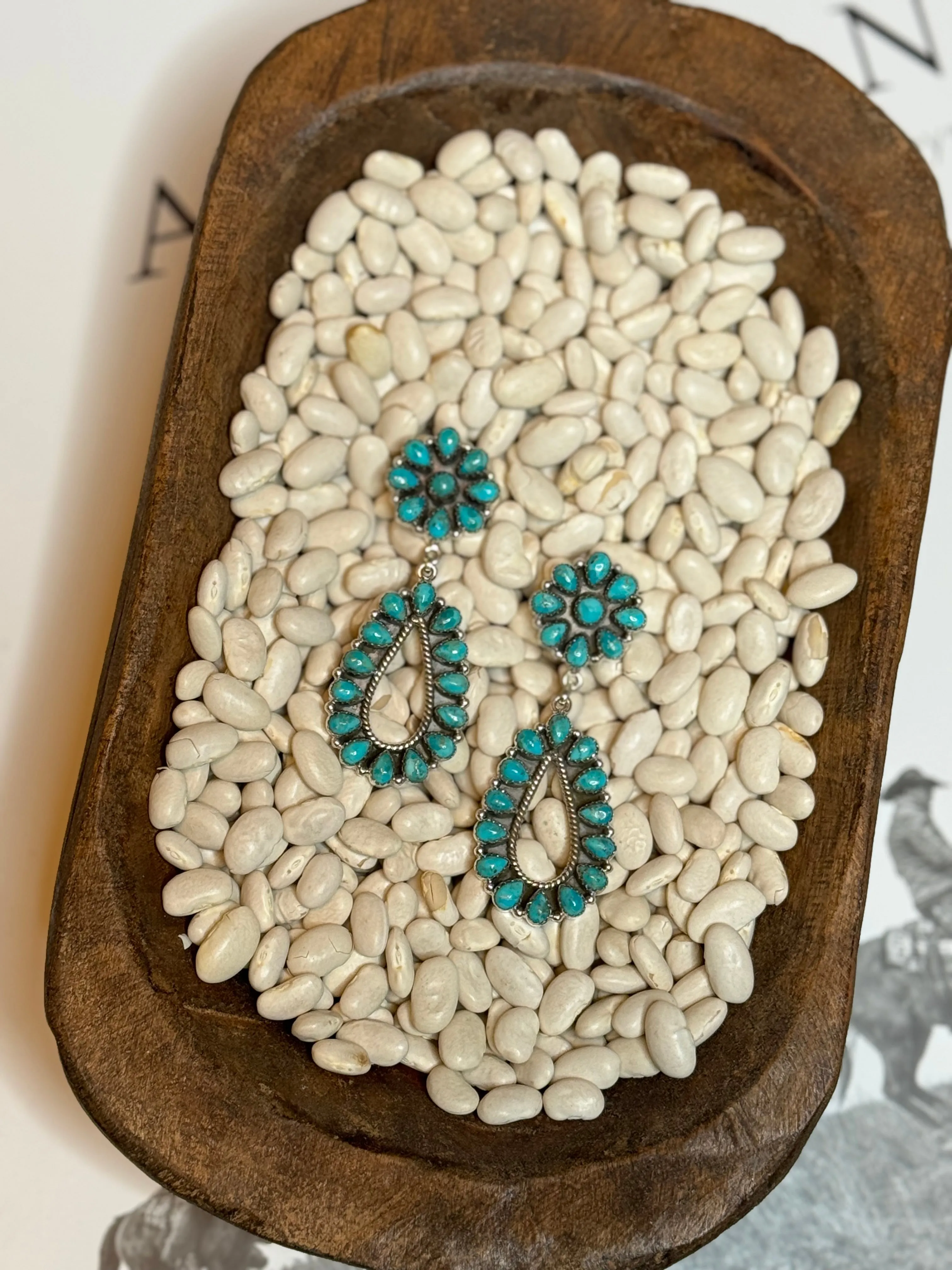 Tear Drop Turquoise Earrings