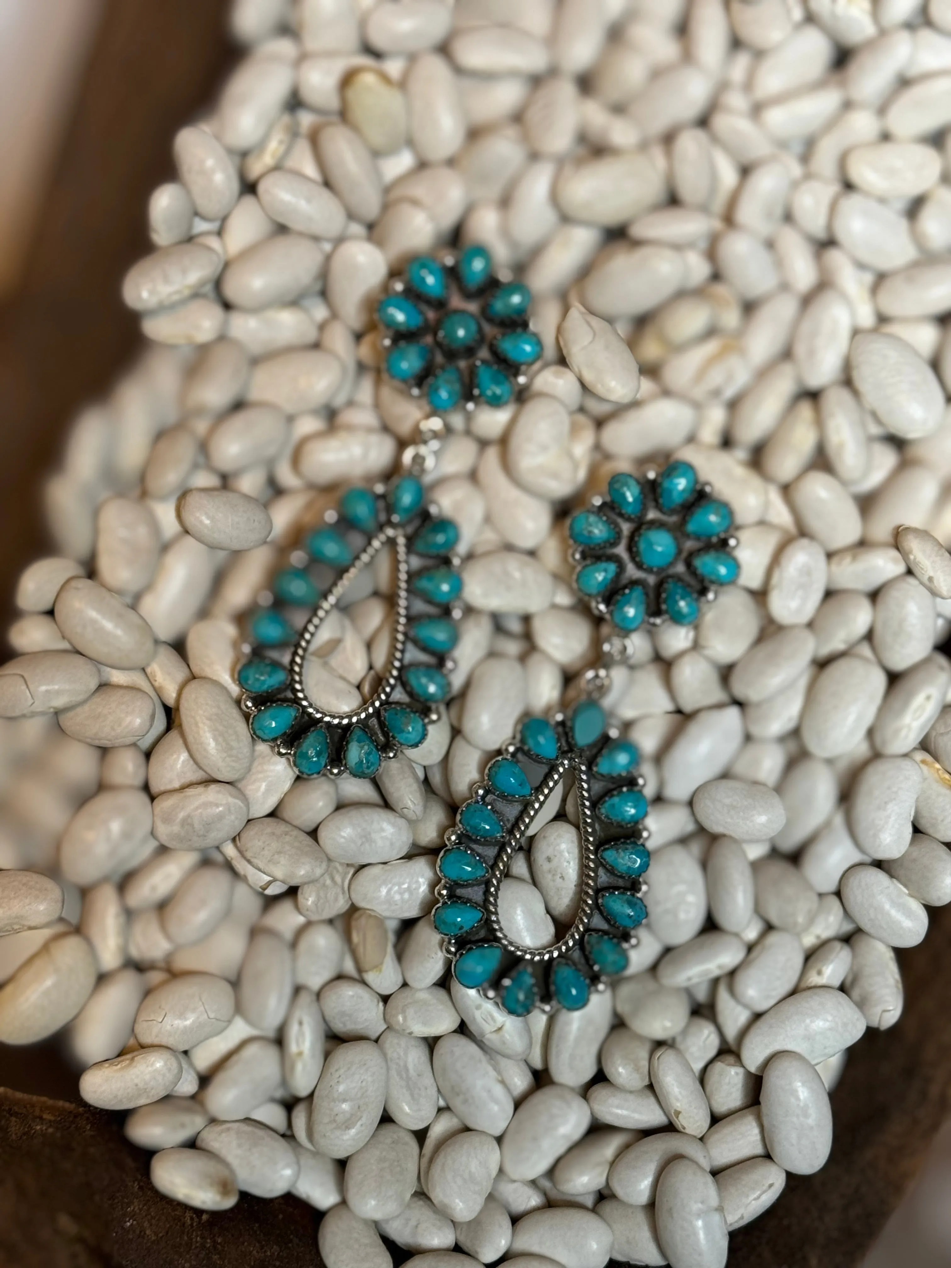 Tear Drop Turquoise Earrings