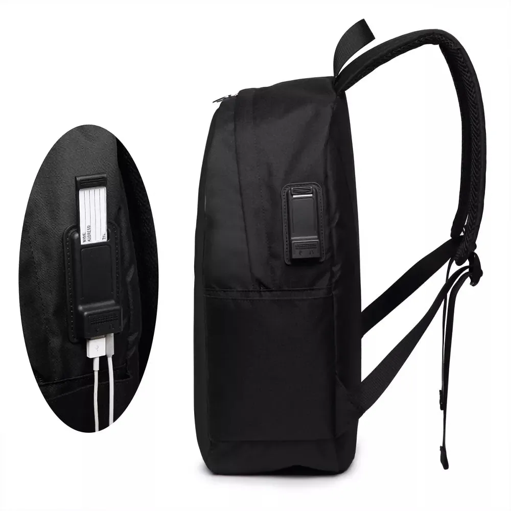 Tesla USB Charge Backpack Men School Women Travel Laptop Bag