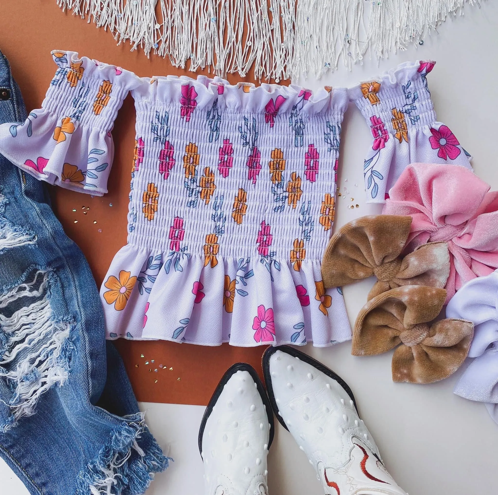 the Jolene smocked top