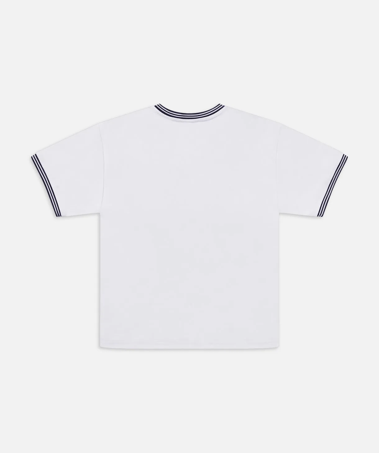 The League Tee - White Navy
