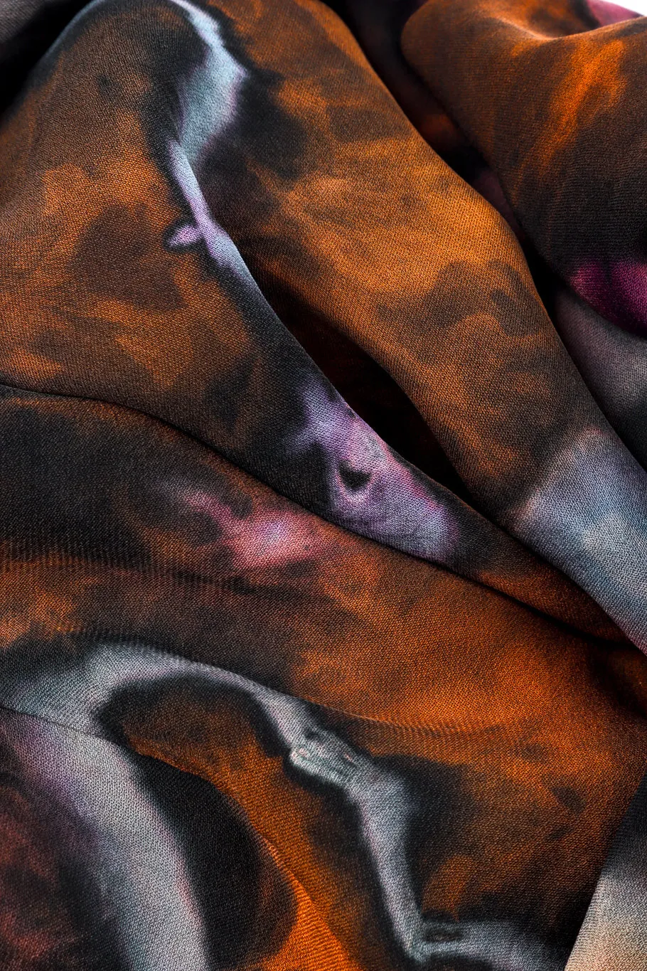 Tie Dye Silk Bias Dress
