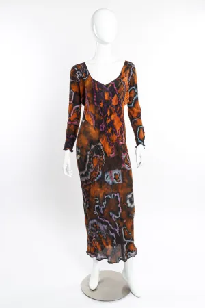 Tie Dye Silk Bias Dress