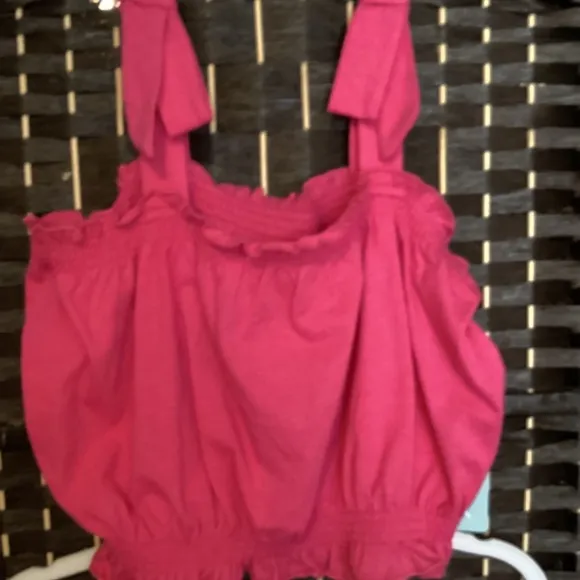 TIERED MIDI SKIRT SET  (Color: Hot Pink)( SIZE: 14)