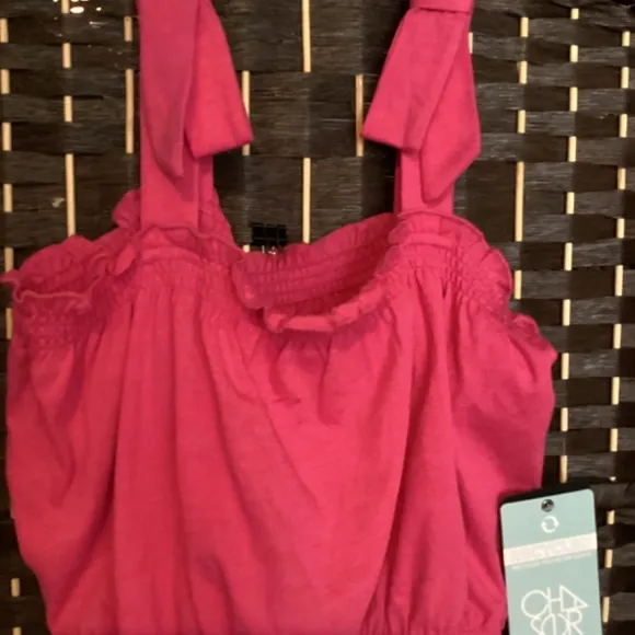 TIERED MIDI SKIRT SET  (Color: Hot Pink)( SIZE: 14)