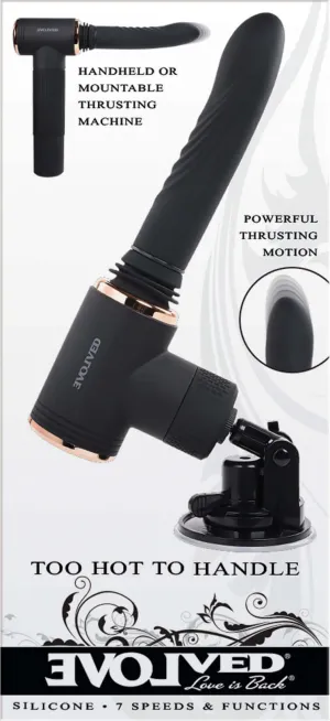 Too Hot to Handle - Black: The Ultimate Thrusting, Heating, and Vibrating Experience
