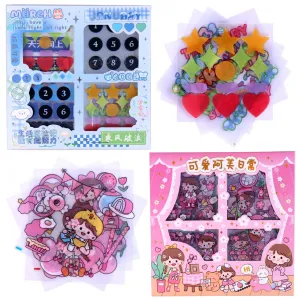 Toyshine Cute Handbook Decorative Washi Stickers Gift Box (2 Sets) for Scrapbook Diary Planner DIY Craft Album Calendar Notebook Laptop Phone Case-B