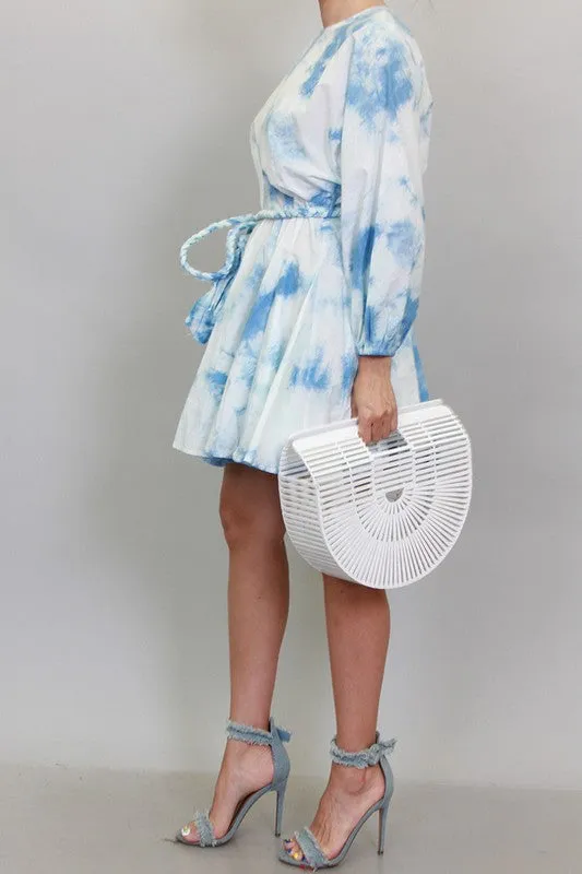 Trudy Tie Die Mini Dress