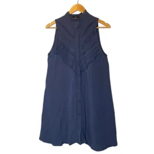 Tuckernuck Pomander Place Dutton Dress NWOT Women Small Navy Blue Lace Button Up