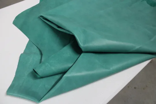 Turquoise Distressed Cowhide LEATHER PRE CUT Pieces | 12"x12", 12"x18", 12"x24" Precuts Sheets for Crafts