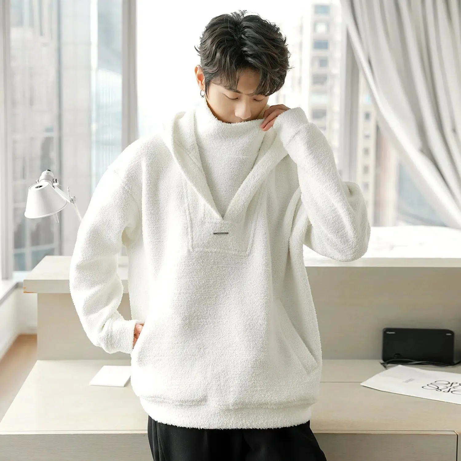 Turtleneck Hooded Casual Sweatshirt