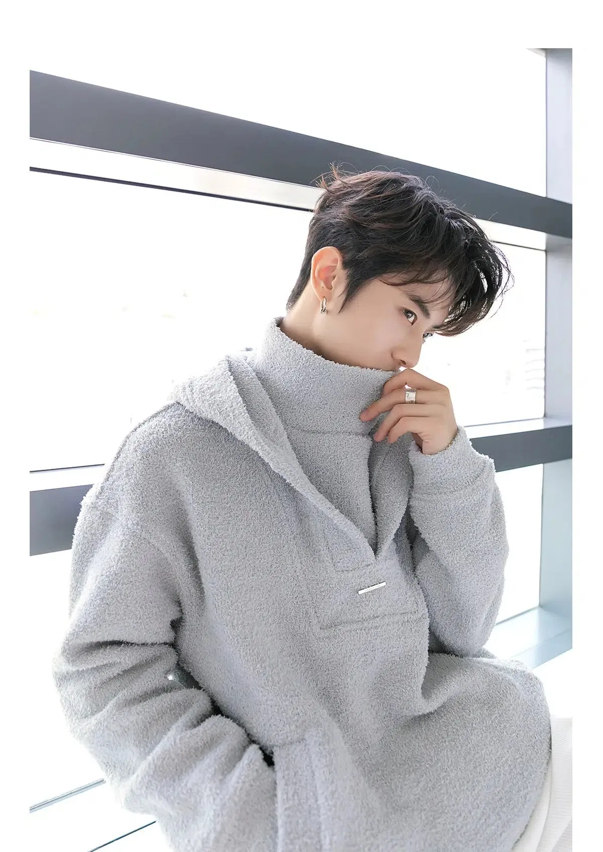 Turtleneck Hooded Casual Sweatshirt