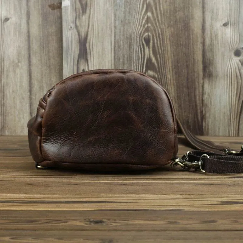 Unique Casual Genuine Leather Triangle Backpack for Men Women