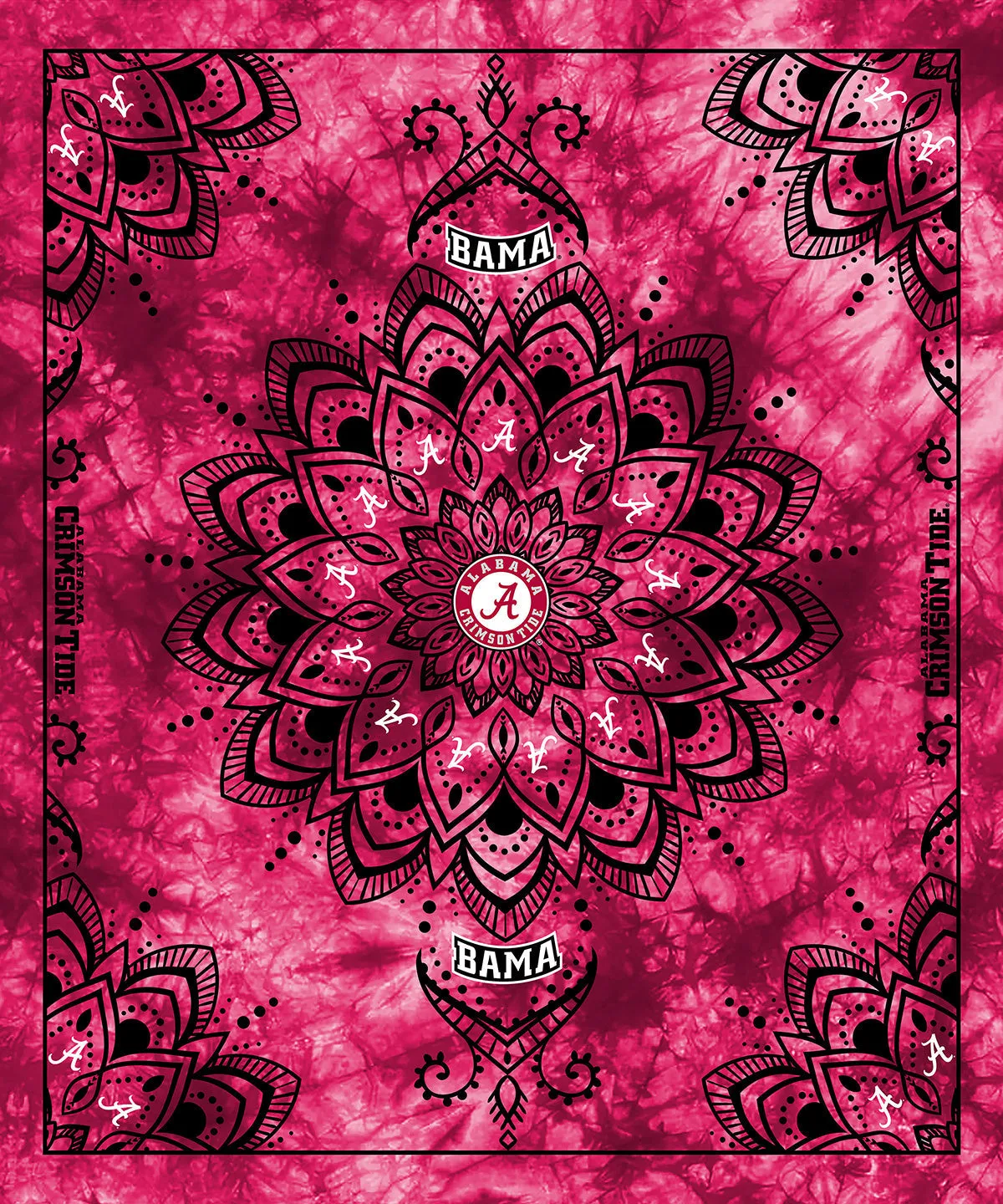 UNIVERSITY OF ALABAMA-Collegiate Tapestry-100% Polyester Minky-AL1360