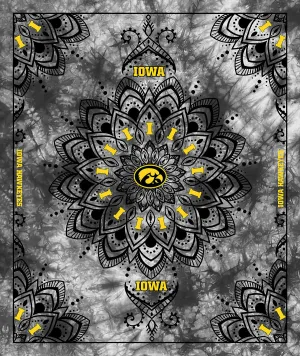 UNIVERSITY OF IOWA-Collegiate Tapestry-100% Polyester Minky-IA1360