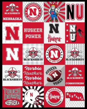 UNIVERSITY OF NEBRASKA-Collegiate T-Shirt Minky-100% Polyester-NE1362