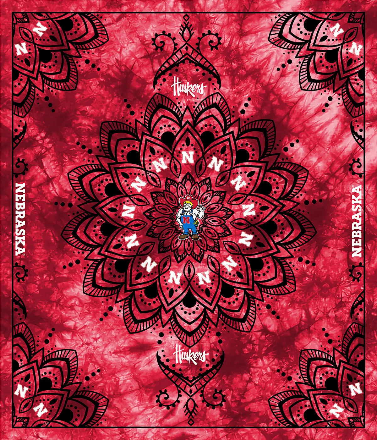 UNIVERSITY OF NEBRASKA-Collegiate Tapestry-100% Polyester Minky-NE1360