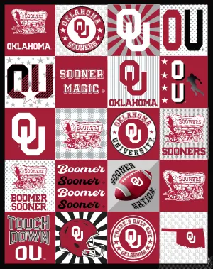 UNIVERSITY OF OKLAHOMA-Collegiate T-Shirt Minky-100% Polyester-OU1362