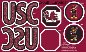 UNIVERSITY OF SOUTH CAROLINA-Collegiate Pillow Project-100% Polyester Minky-SC1359