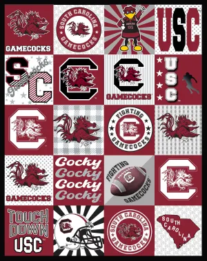 UNIVERSITY OF SOUTH CAROLINA-Collegiate T-Shirt Minky-100% Polyester-SC1362