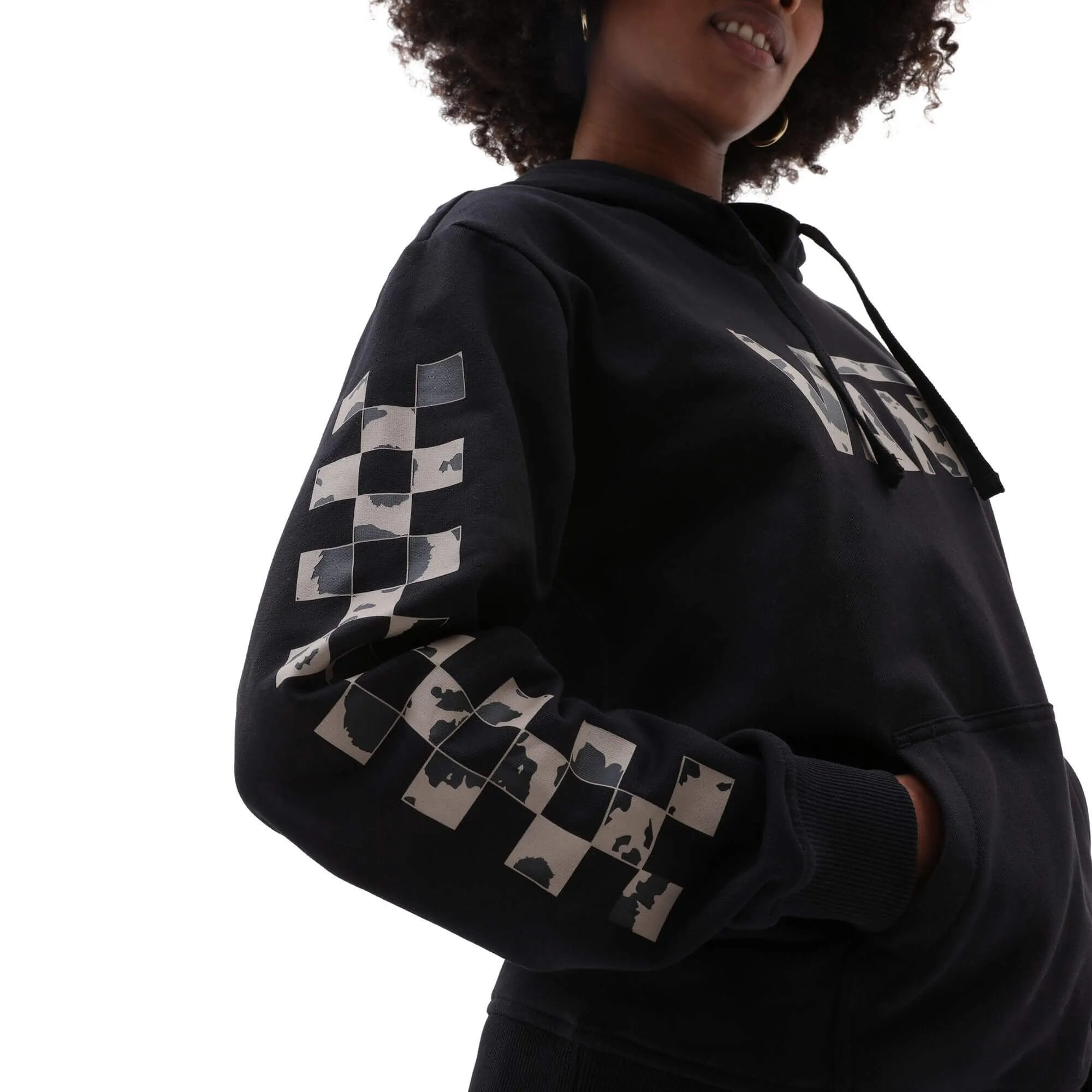 Vans Dotty Check Pullover Hoodie Dotty Animal Black