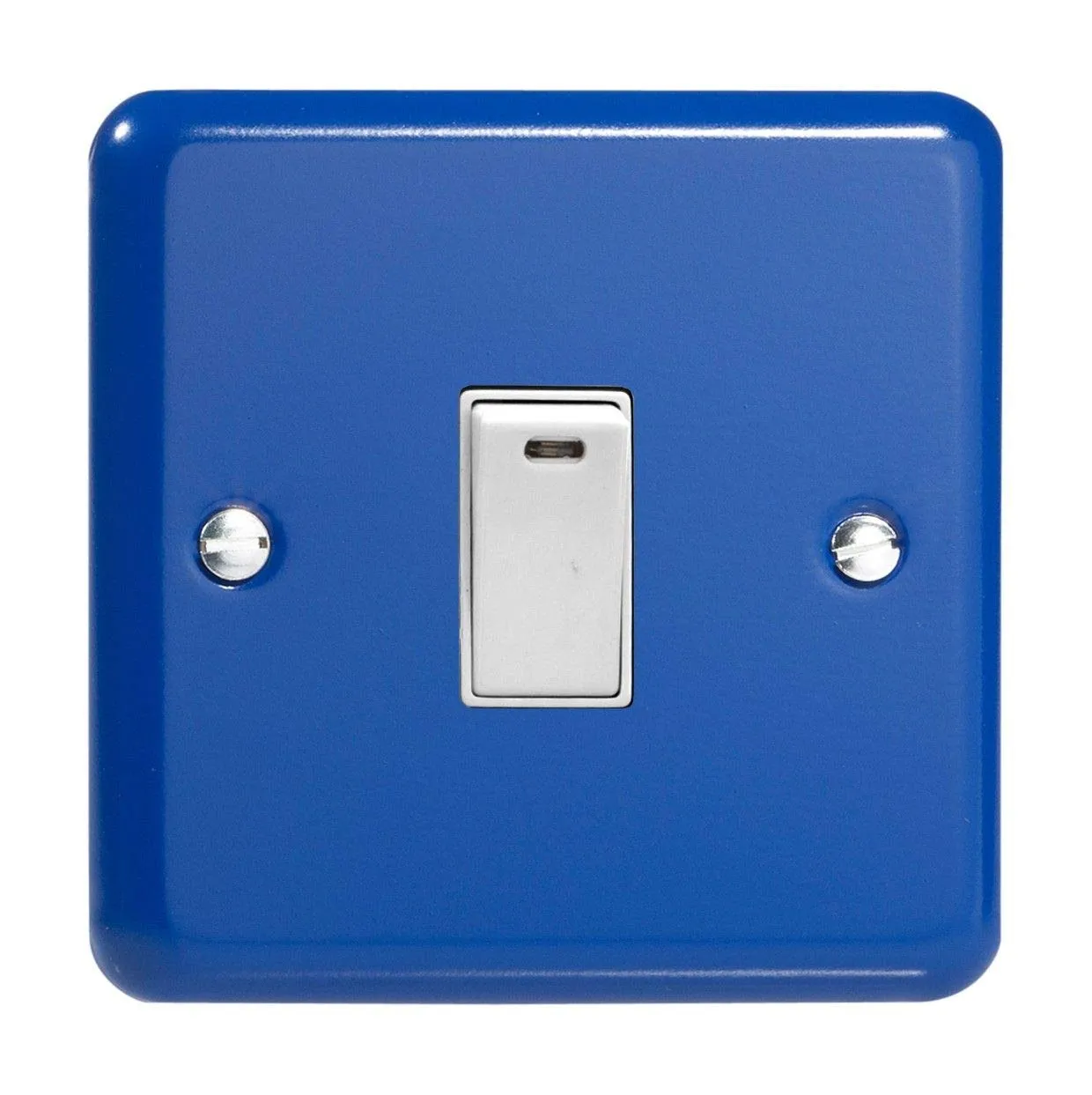 Varilight 1-Gang 20A Double Pole Rocker Light Switch   Neon Indicator Light Reflex Blue XY20NW.RB