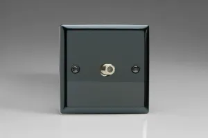 Varilight 1-Gang TV Plug Socket, F-Type Satellite Iridium XI8S