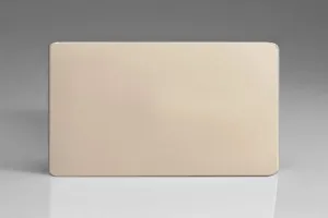 Varilight Double Blank Plate Satin Chrome XDNDBS