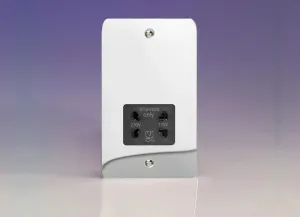 Varilight Dual Voltage Shaver Plug Socket 240V/115V 240V/115V Polished Chrome XFCSSB