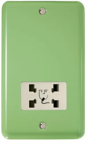 Varilight Dual Voltage Shaver Socket, Classic Lily Beryl Green XYSSW.BG