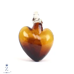 Vestige Heart, Amber Glass Heart Ornaments.