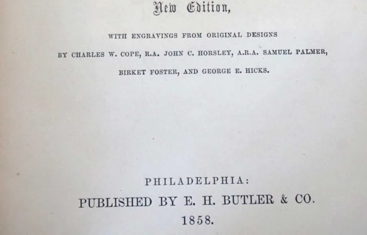 Victorian Leather Bound Book: Sacred Allegories by Reverend William Adams