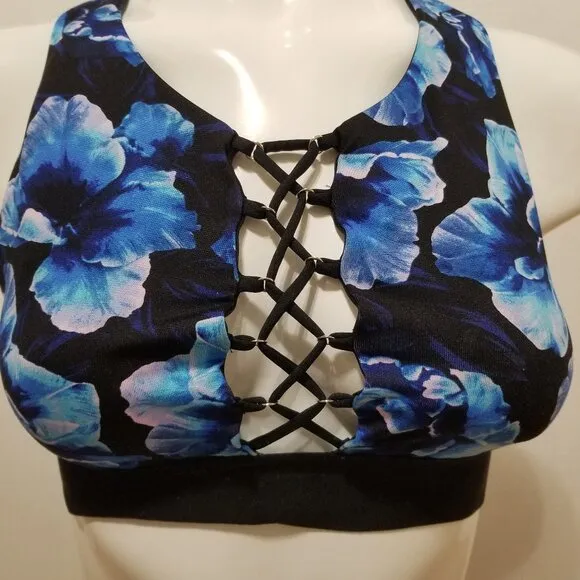 Victoria's Secret PINK bra Medium Ultimate Lightly Lined floral print pullover
