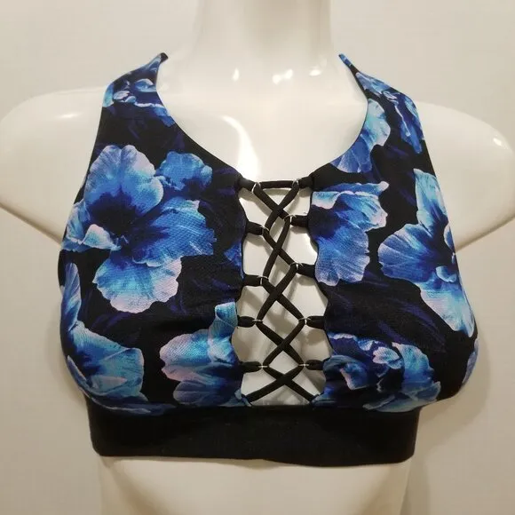 Victoria's Secret PINK bra Medium Ultimate Lightly Lined floral print pullover