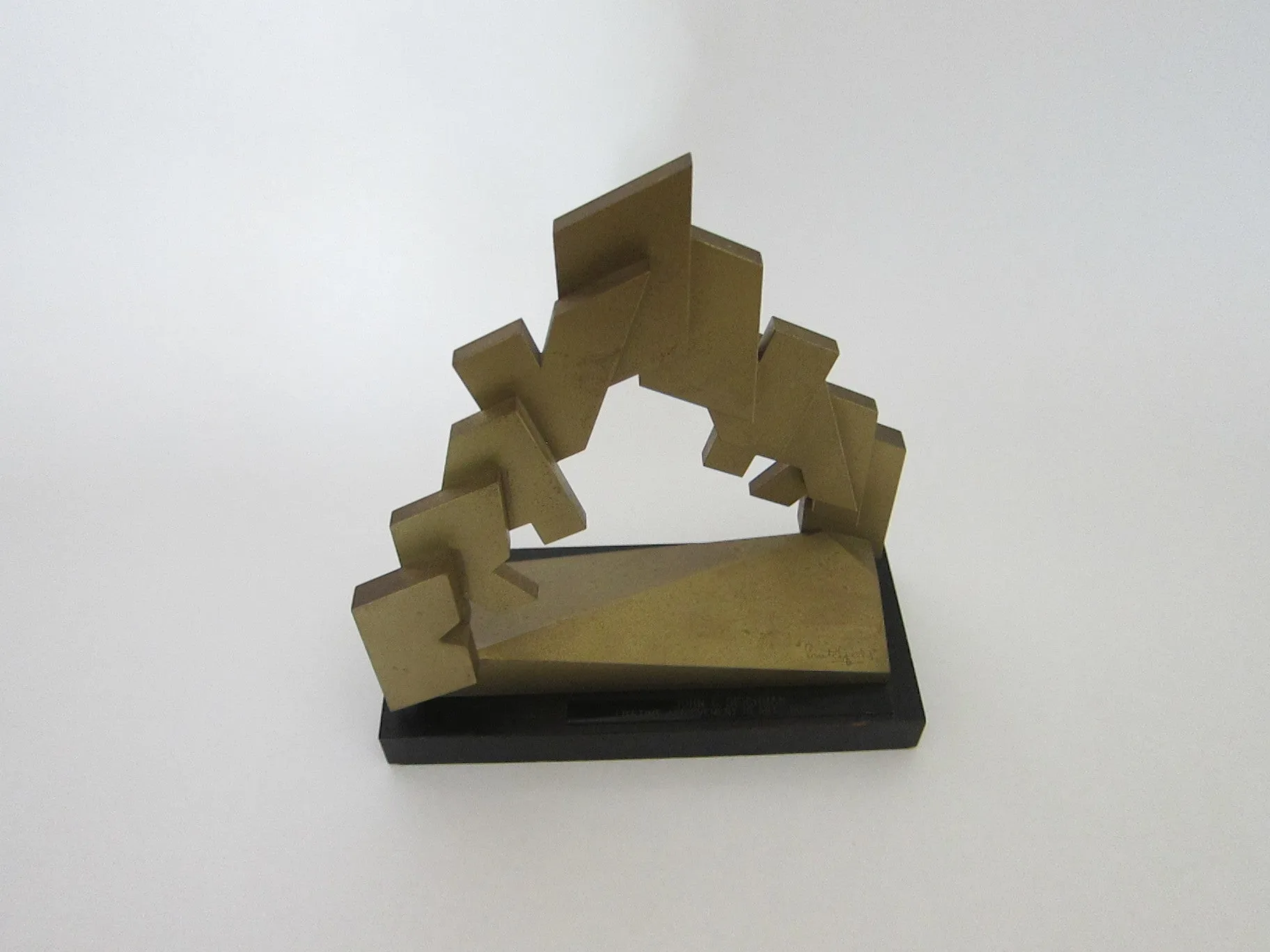 Vintage Abstract Metal Bravo Award for John C Deichman