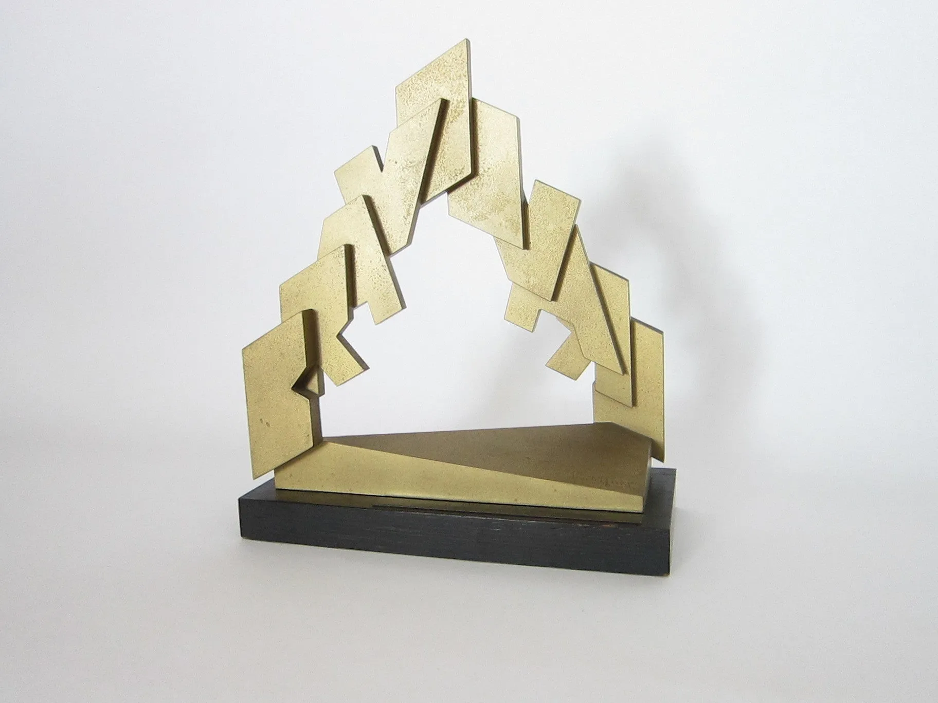 Vintage Abstract Metal Bravo Award for John C Deichman