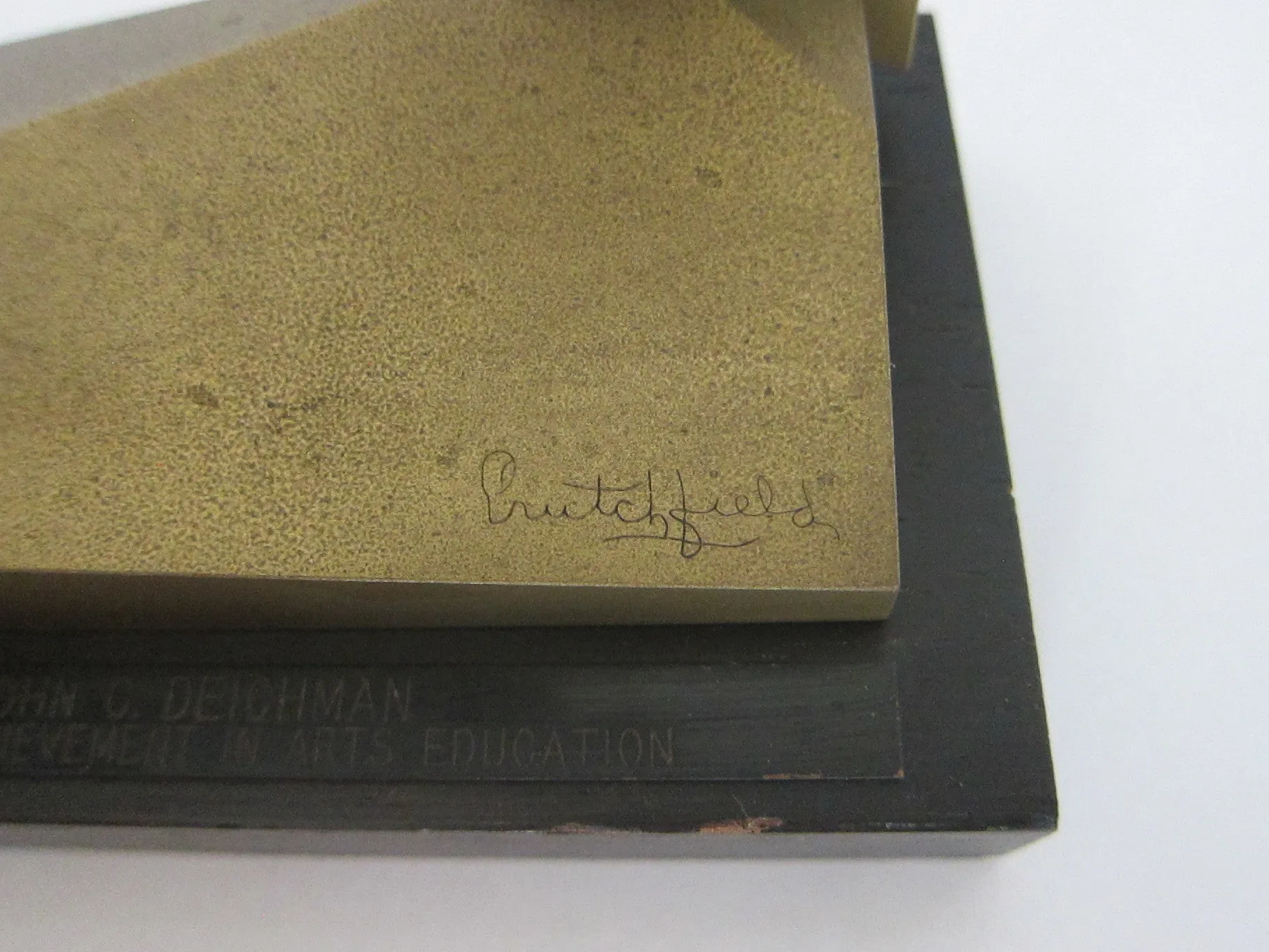 Vintage Abstract Metal Bravo Award for John C Deichman