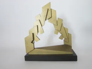 Vintage Abstract Metal Bravo Award for John C Deichman
