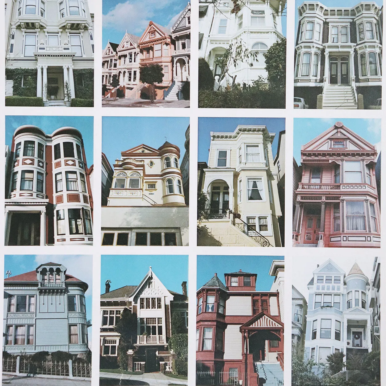Vintage American Celestial Arts Poster, San Francisco's Victorian Houses