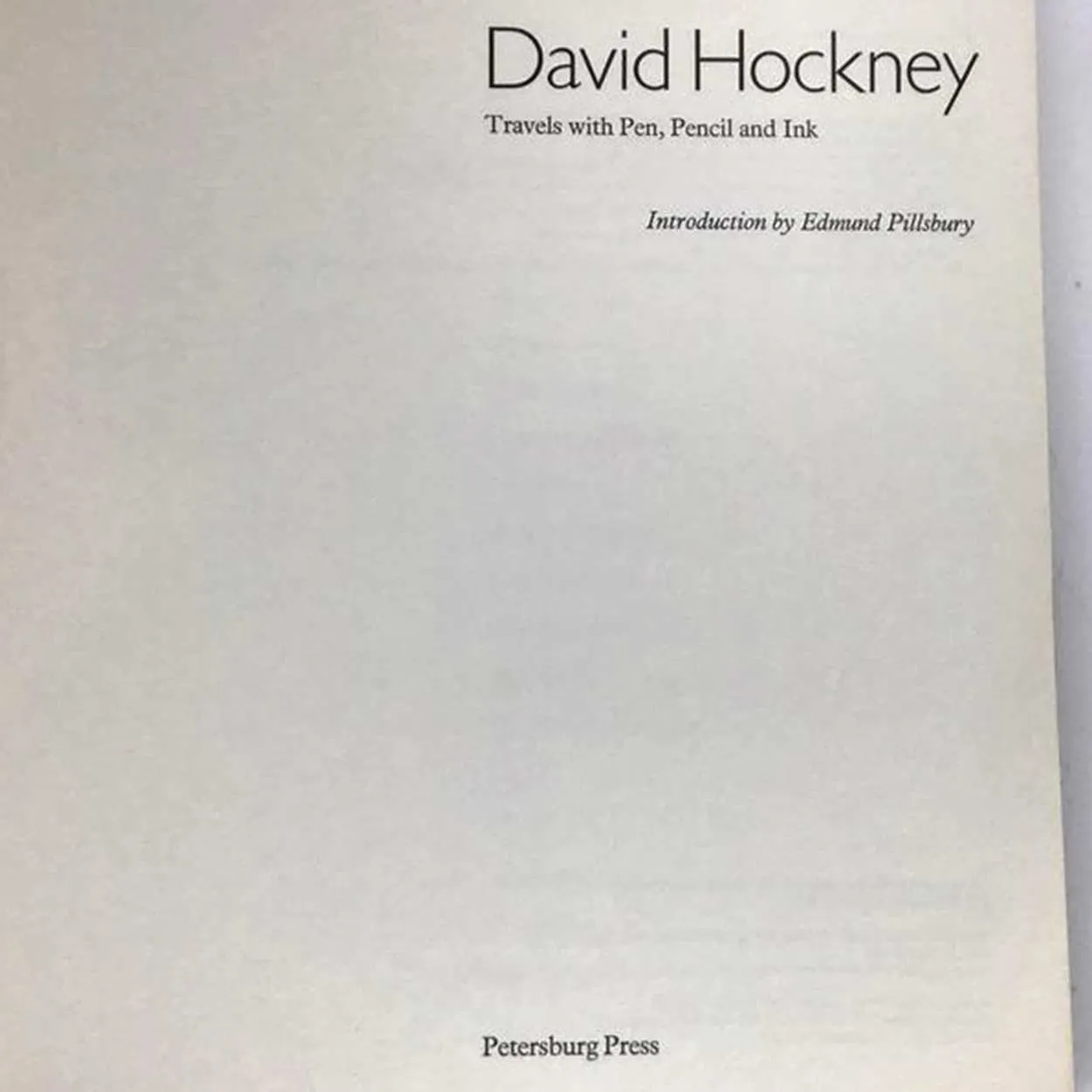 Vintage Art History Book: David Hockney - Travels with Pen, Pencil and Ink