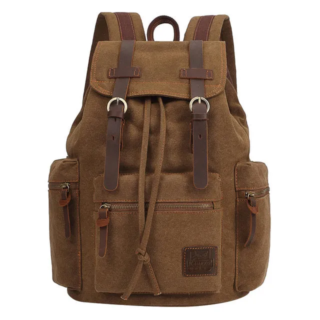 Vintage Canvas Backpacks Hiking Travel Camping Bags