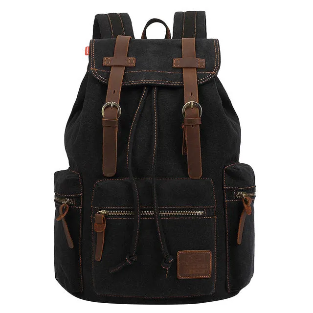 Vintage Canvas Backpacks Hiking Travel Camping Bags