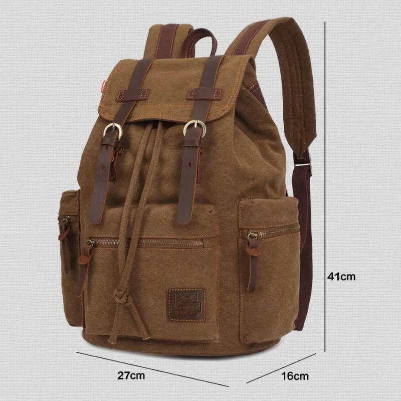 Vintage Canvas Backpacks Hiking Travel Camping Bags