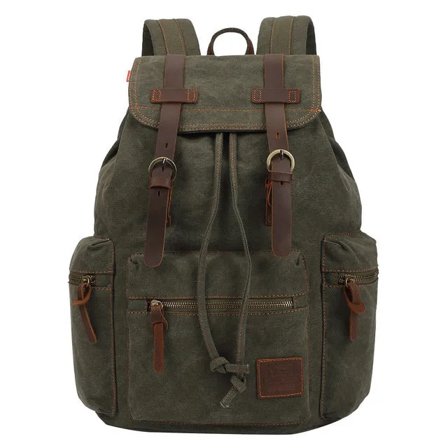 Vintage Canvas Backpacks Hiking Travel Camping Bags