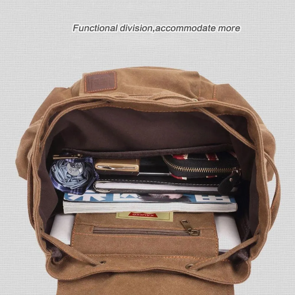 Vintage Canvas Backpacks Hiking Travel Camping Bags