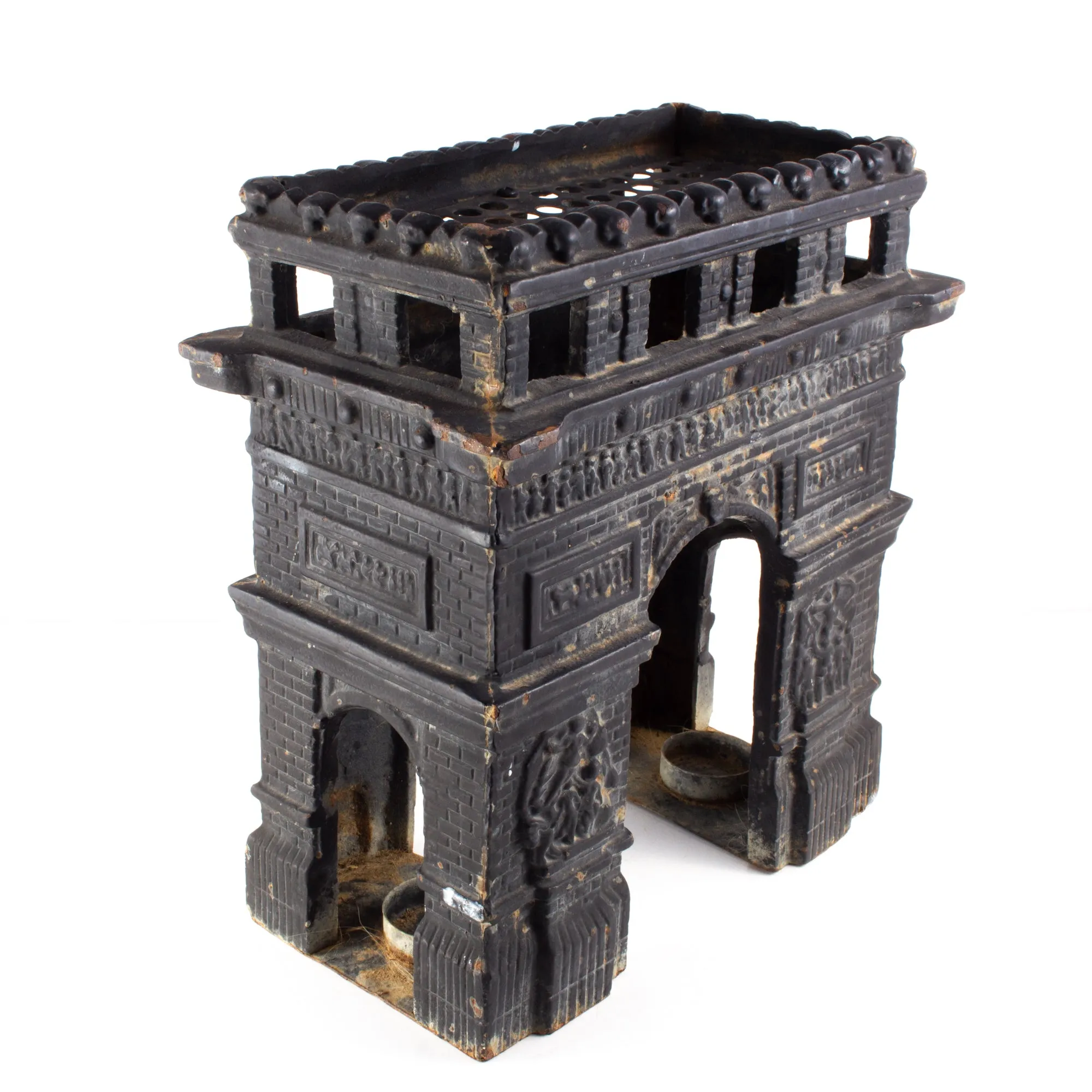 Vintage French Iron Arc di Triomphe Candle Holder